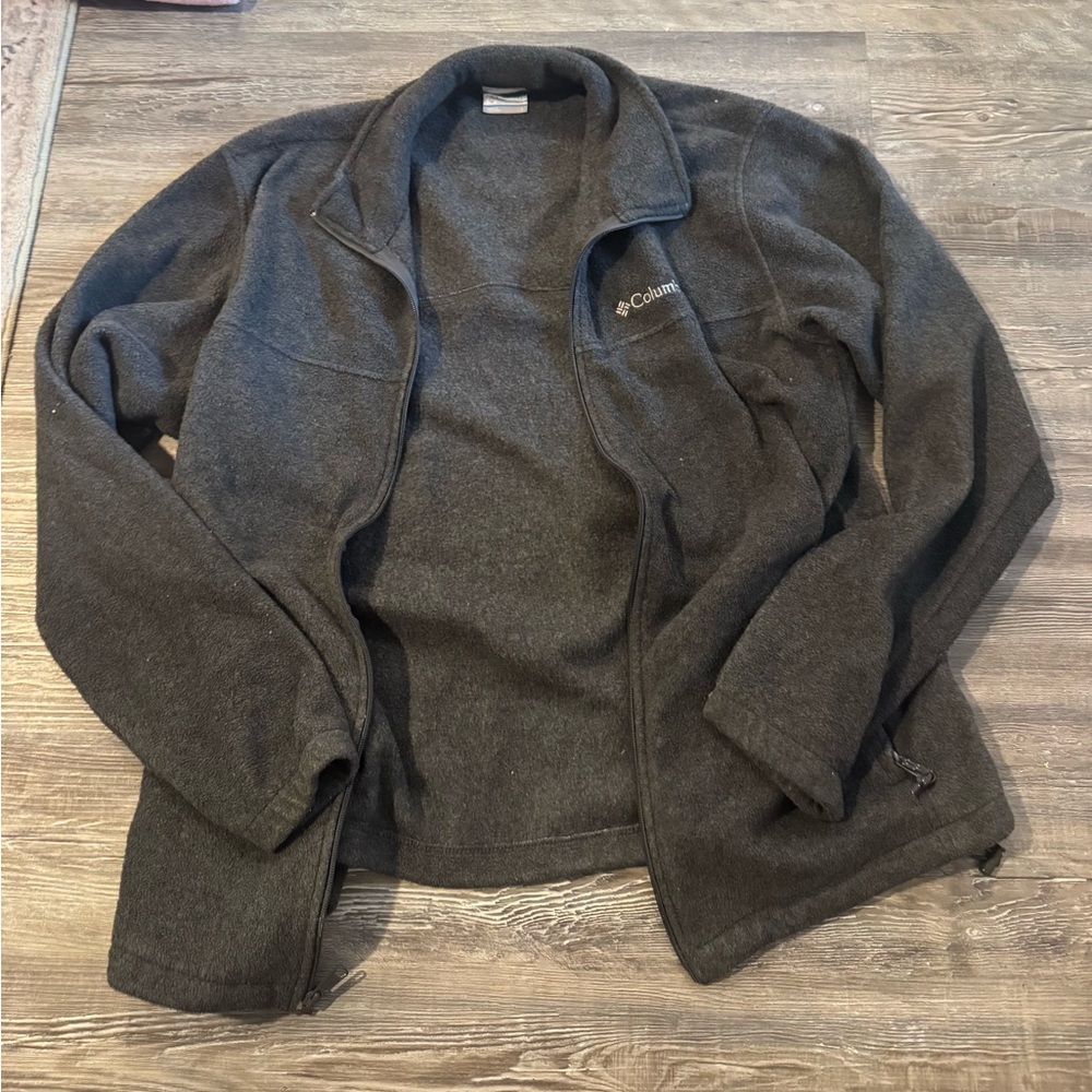 Columbia Charcoal Full-Zip Fleece Jacket